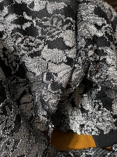 Kathy Ireland Plus Size 3X Women’s Top Silver Lace & Black Never Worn With Tags - Picture 18 of 22