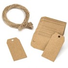 Kraftpapier Tags 100 St??ck 5*2.5cm Etikett Geschenkkarte einwickeln Karte