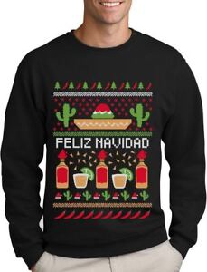 Details About Feliz Navidad Mexican Ugly Christmas Sweater Funny Xmas Sweatshirt Gift Idea