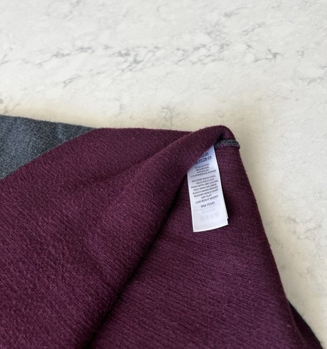 Adrienne Vittadini Sweater Dress Small Gray Burgundy Long Sleeve Stretch NWOT - Picture 5 of 9