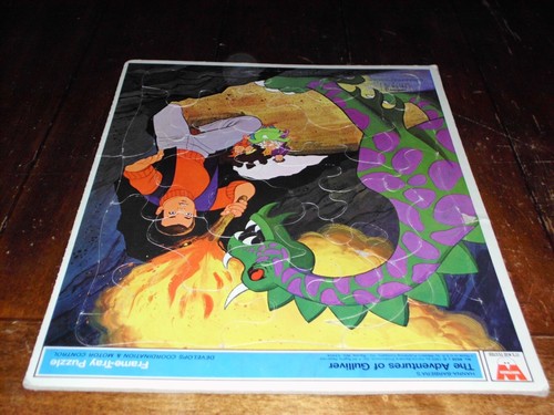 VINTAGE ADVENTURES OF GULLIVER'S TRAVELS RARE HANNA BARBERA PUZZLE HUGE 1FT 1969 - Picture 10 of 12