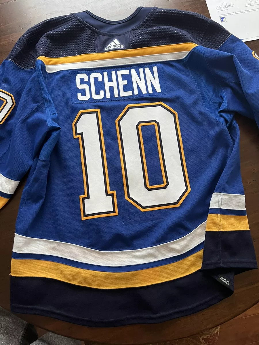 Brayden Schenn game used Blues jersey Captain Stanley Cup Camp