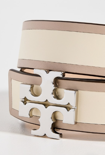 248 $ Tory Burch Eleanor Damengürtel mit Farbblock – Größe XS – cremefarben/longanfarben - Bild 5 von 8