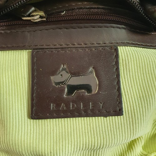 RADLEY Mini Leather Hobo Handbag Dog Charm Lacing and Beads Tote Grab Retro - Picture 12 of 15