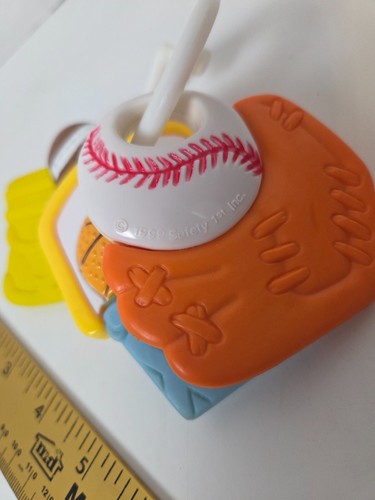 Safety First 1st Baby Teething Key Ring Sports Balls Soft Flexible 1991 Vintage - Picture 1 of 5