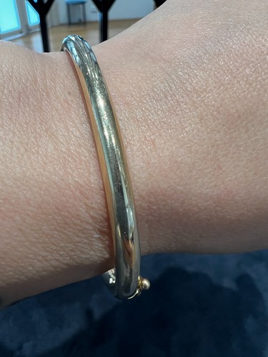 14ct Yellow Gold 62mm Bangle - Picture 2 of 13