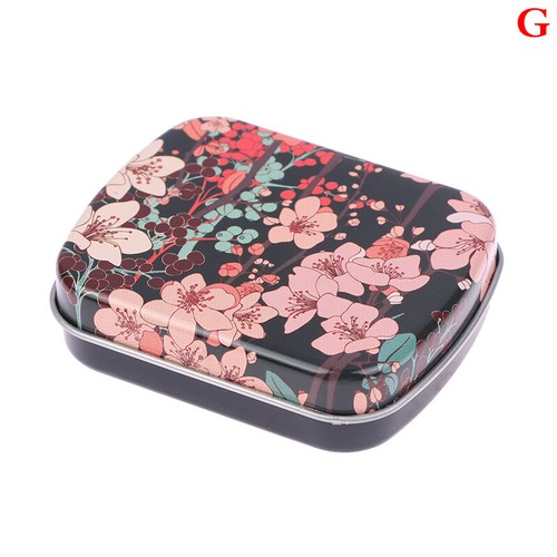 Small Empty Metal Tin Flip Storage Pill Box Case Organizer For Candy ;k; - Imagen 13 de 15