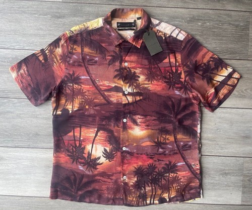 ALL SAINTS RED "SUNBEAM" RELAXED FIT FLORAL S/S SHIRT TOP - SMALL - NEW & TAGS - Picture 3 of 12