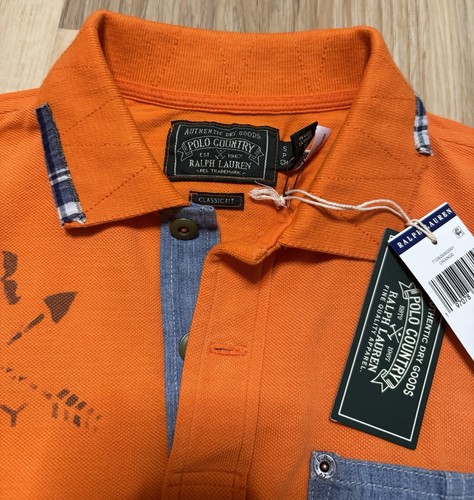 ¡NUEVO CON ETIQUETAS! Camisa Polo Country Ralph Lauren Eagle Deportista Rugby-Muestras a Cuadros-$198 - Imagen 7 de 11