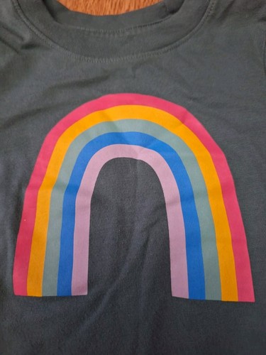 Cat Jack Blue-Green Long Sleeve Rainbow Graphic Casual Toddler T-Shirt 12M - Picture 3 of 6
