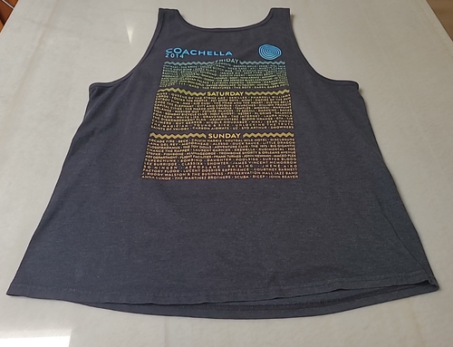 Coachella Music Festival 2014 Line Up Tank Top XL Outkast Muse Arcade Fire - Picture 2 of 5