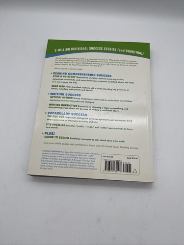 Sylvan Learning (Edt)-5Th Grade Super Reading Success BOOK NEW - Imagen 2 de 2