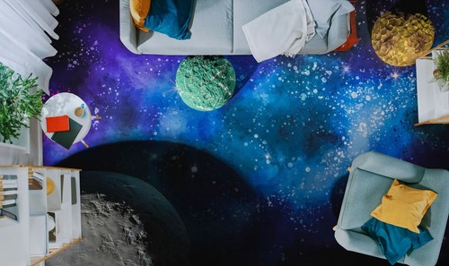 3D Galaxie Planet 182 Boden Wandbilder Wanddruck Aufkleber UK Zoe - Bild 1 von 5