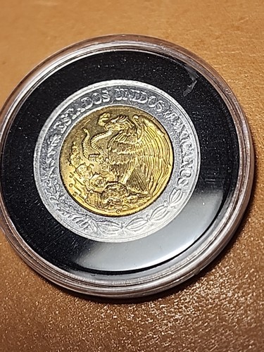 MEXICO 1 PESOS COIN MONEDAS DE 1 PESO ACRYLIC CASE INCLUDED FAST SHIP FROM USA - Picture 4 of 4
