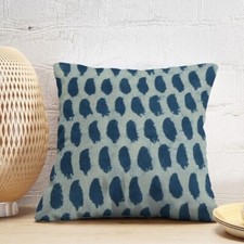 Indian 100%  Cotton Indigo Blue Cushion Cover Sofa Decorative Throw Pillow Case