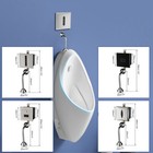 Black Bathroom Lavatory Automatic Sensor Urinal Flush Valve Wall Mounted Faucets