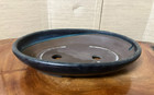 Vintage Japanese Bonsai Pot Oval Glazed
