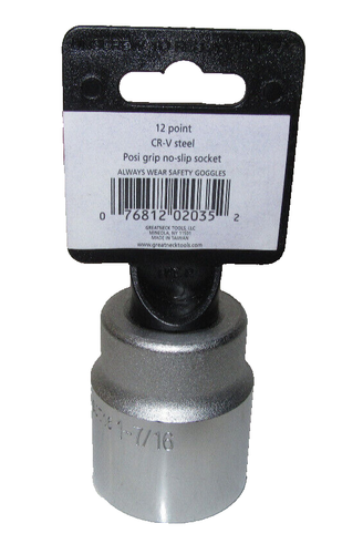 NEW Great Neck S0716, 1-7/16", Standard Socket 3/4"-Drive 12-Point, CR-V NO SLIP - Picture 4 of 10