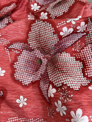 "Vintage Kimono Shibori Modello Giappone Kanebo Cotone Teen Tessuto 4,44 yds x 42""" - Foto 9 di 15