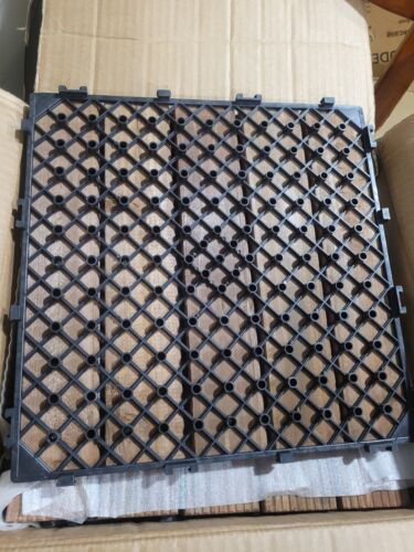 Yaheetech 11pcs Indoor & Outdoor Wood Flooring Tiles for Patio Garden - Brown - Picture 2 of 2