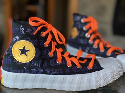 Black, Orange, Purple and White CONVERSE UNT1TL3D HI NOT A