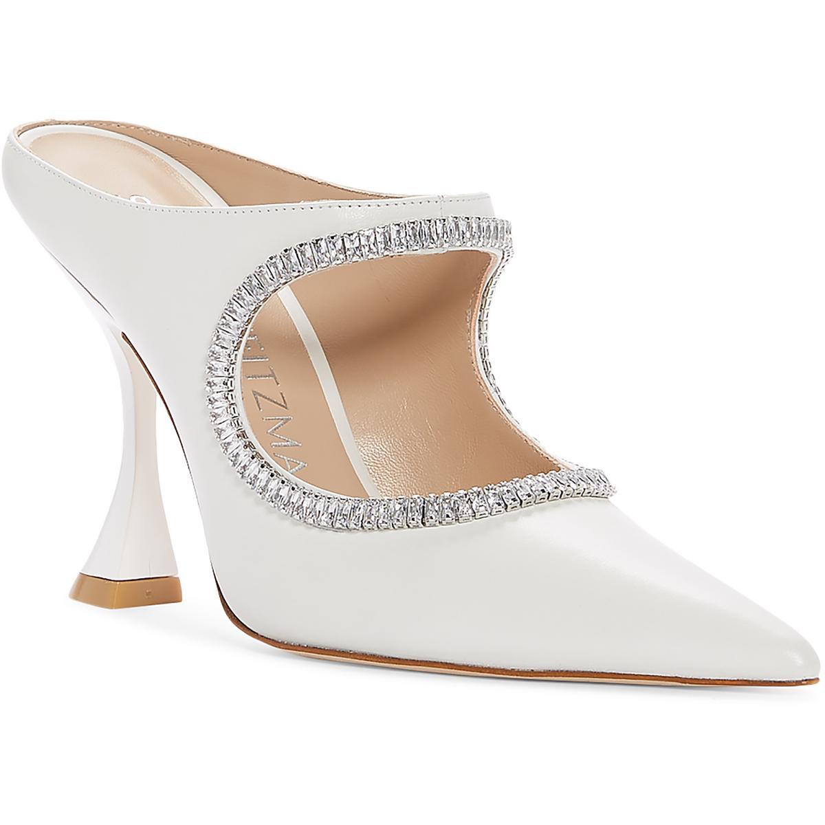 Женские белые шлепанцы на шпильке Stuart Weitzman 8 средних размеров (B,M) BHFO 8871