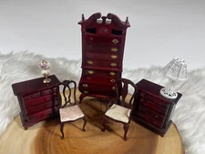 Pre-Owned Vintage CONCORD Museum Miniature 7Pc. Set Doll House Furniture Wood