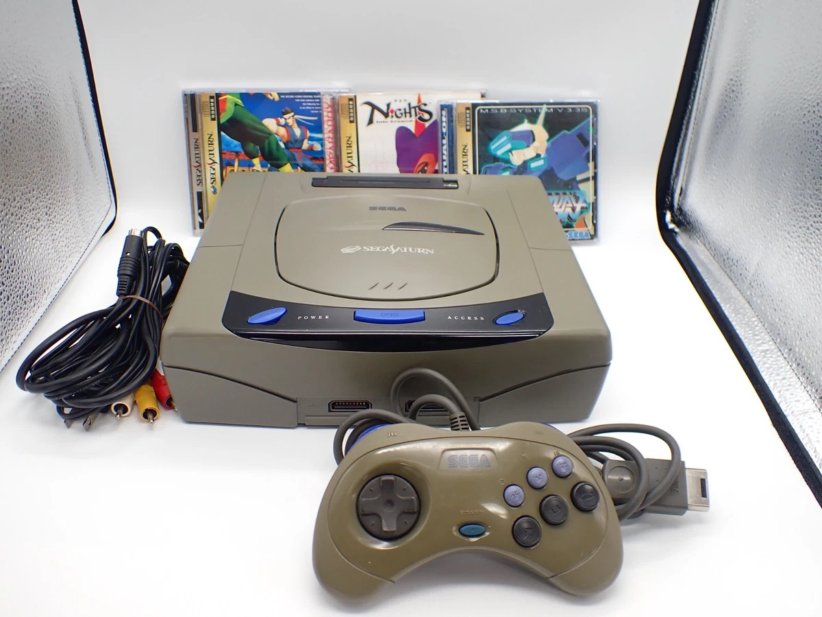 Sega Saturn Grey Console System HST-3200 Japan Version 3 video games  included | eBay