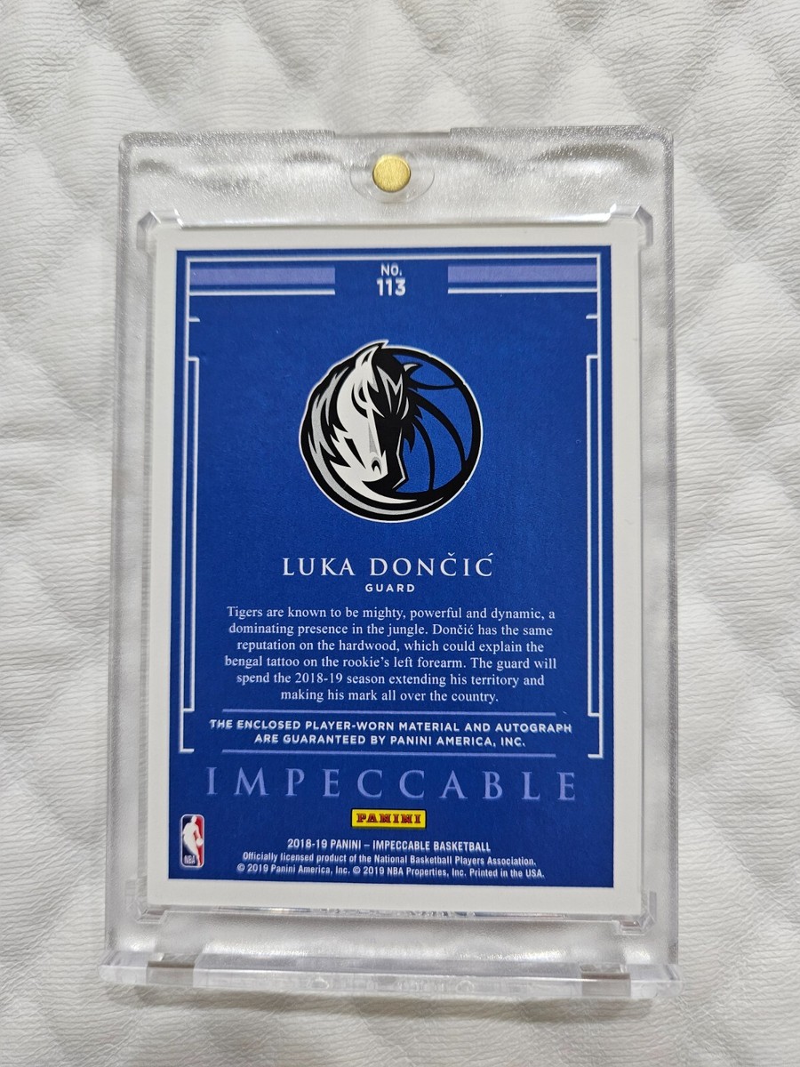 2018-19 Panini Impeccable Luka Doncic RC Rookie Holo Silver