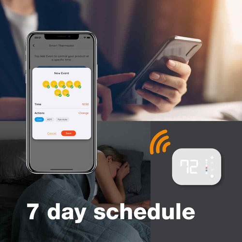 Commercial Electric Wi-Fi and Bluetooth Smart Programmable Thermostat+Schedules - Picture 6 of 16