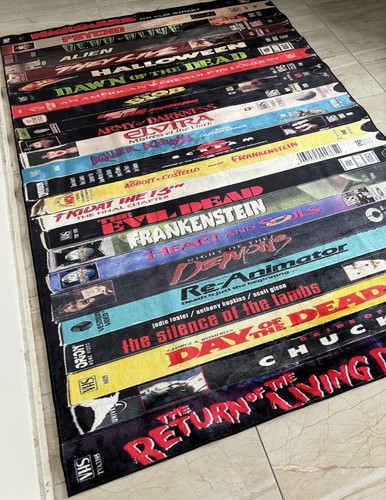 Nostalgic Retro Style Rug, VHS Runner Rug, Vhs Case Themed, Horror Rug - Picture 4 of 9