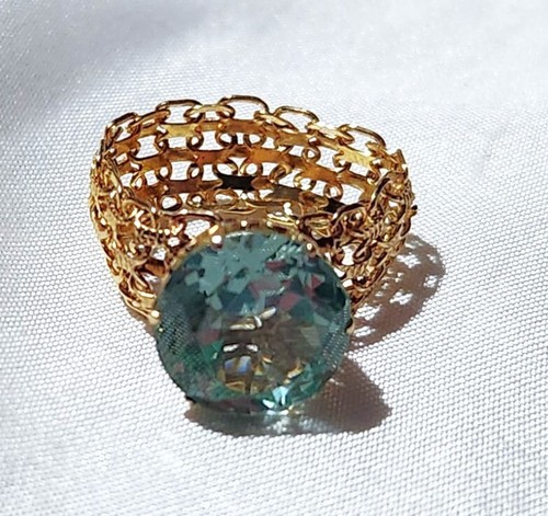 Anello in rete oro 14K quarzo blu Londra - Foto 5 di 8