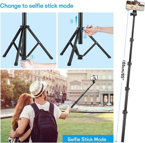Support de trépied pour téléphone portable, 172 cm trépieds pour smartphone, trépied pour iPhone - Photo 2/11