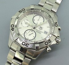 TAG Heuer CAF2111 Aquaracer Date Chronograph Automatic Silver Mens 41MM