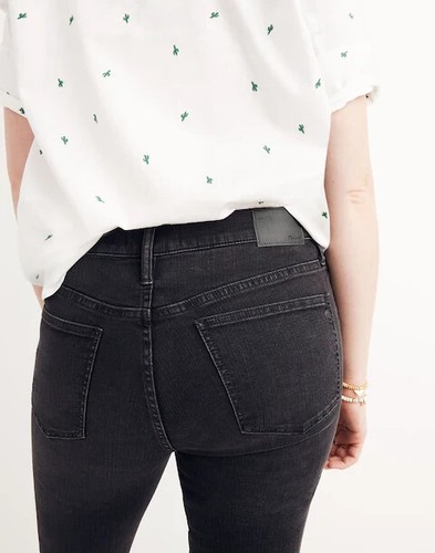 Madewell Gr. 23 Petite 9" Mid-Rise Skinny Jeans Black Sea Denim Used-Look Neu mit Etikett - Bild 3 von 14