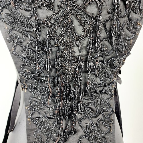 Vintage Antique 1800’s Black Beaded Mourning Vest M.A. Sear London - Picture 12 of 17