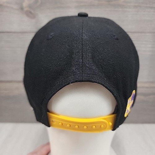 Los Angeles Lakers Hat Cap New Era NBA Basketball Black Snap Back Adjustable - Picture 11 of 17