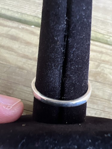 SS 925 Sterling Silber Diamant Band Ehering Ringgröße 8,75 - Bild 4 von 9