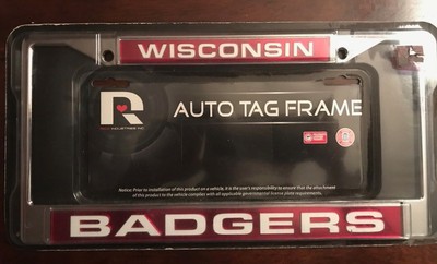 NCAA Rico Industries #1 Fan Metal License Plate Tag Wisconsin Badgers NCAA Rico Industries #1 Fan Metal License Plate Tag Wisconsin Badgers