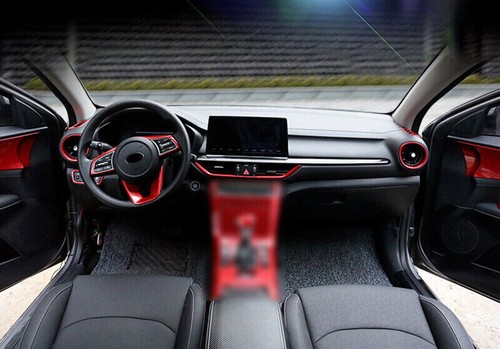 Center Console For Kia K3 Forte 2019-2023 L&R Air Outlet Vent Trim 3PC Gloss Red - Foto 6 di 9