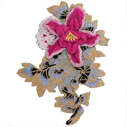 1 Piece Flower Embroidery Lace Applique/Patch Motif Sew On Clothing Accessories