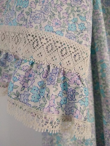 The British Collection Nachthemd Prairie M Damen Blumen Spitzenbesatz Taschen Maxi - Bild 3 von 18