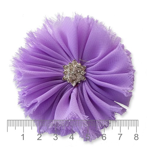 Tela PÚRPURA Flores ARTESANAL Pegamento/Costura Embellecimiento Apliques Prenda Cabello Hágalo usted mismo - Imagen 10 de 36