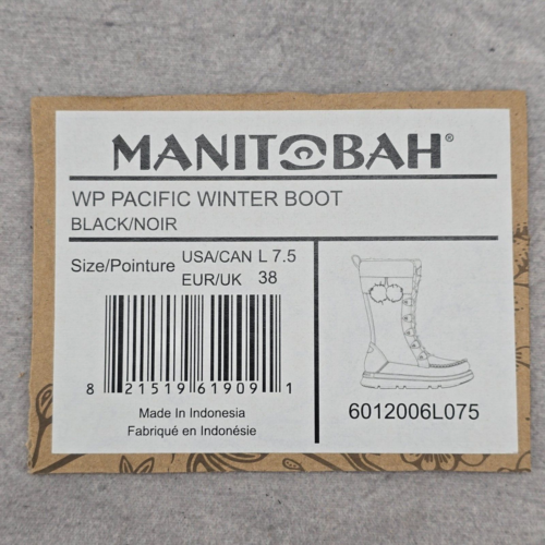 New Manitobah Mukluks WP Pacific Half Winter Boots Black Womens Size 7.5 - Picture 11 of 11