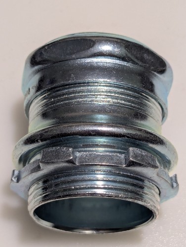 Menge 6 - Bridgeport Fitting, EMT Stecker, 1-1/4" Stahl Kompressionsanschluss - Bild 1 von 4