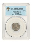 Philadelphia 1874 Year Seated Liberty Dimes (1837-1891)
