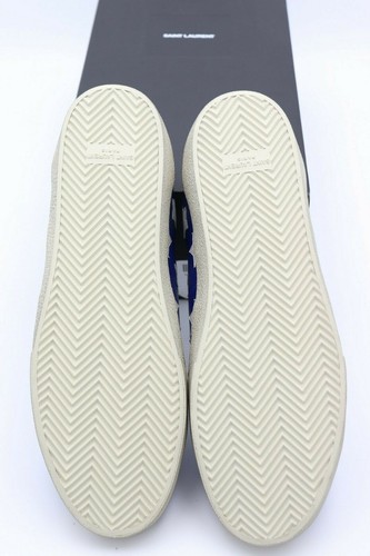 Tenis Saint Laurent Court Classic SL/06 California Stars de cuero azul 14 47 - Imagen 7 de 8