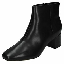 'Ladies Clarks'  Casual  Low Heeled Ankle Boots - Sheer Flora