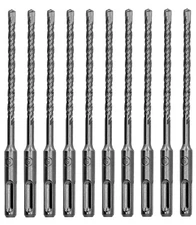 1/4"x6" SDS Plus Rotary Hammer Drill Bit Carbide Tip for Concrete Masonry-10Pcs
