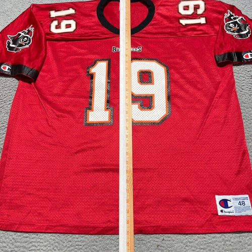 Tampa Bay Buccaneers Football Jersey Mens 48 Red Champion Keyshawn Johnson VTG - Picture 6 of 12